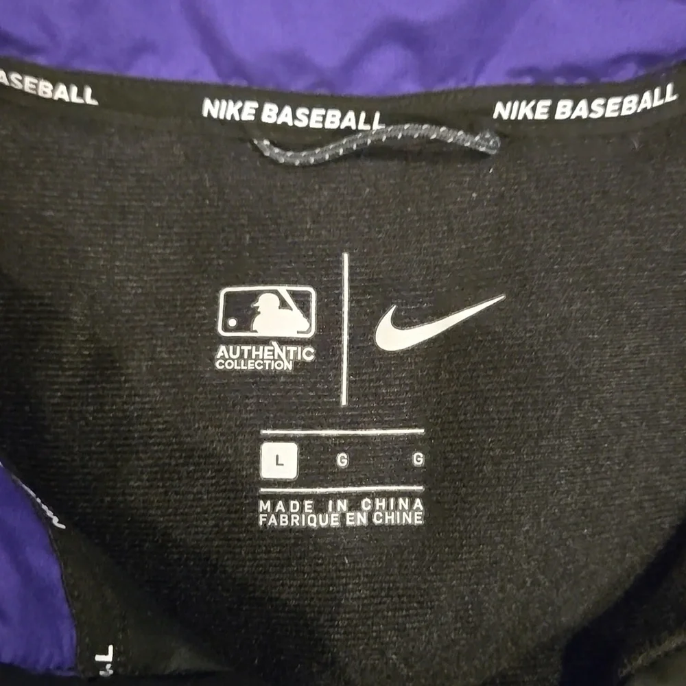 Nike MLB Colorado Rockies Official Dugout Baseball Jacket Size L - Picture 2 of 12